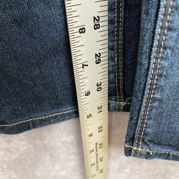 EXPRESS ZELDA Jean Legging Womens 12r Blue Whisker Slim Fit Ultra Low Rise - Picture 12 of 14